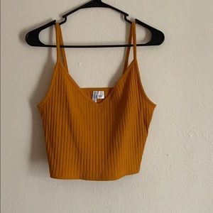 Mustard Yellow crop top